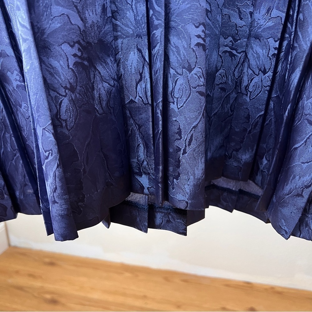 VINTAGE SAMANTHA BLACK Drop waist Dress. 80’s, 90’s. Size 14. Blue polyester - Picture 9 of 9
